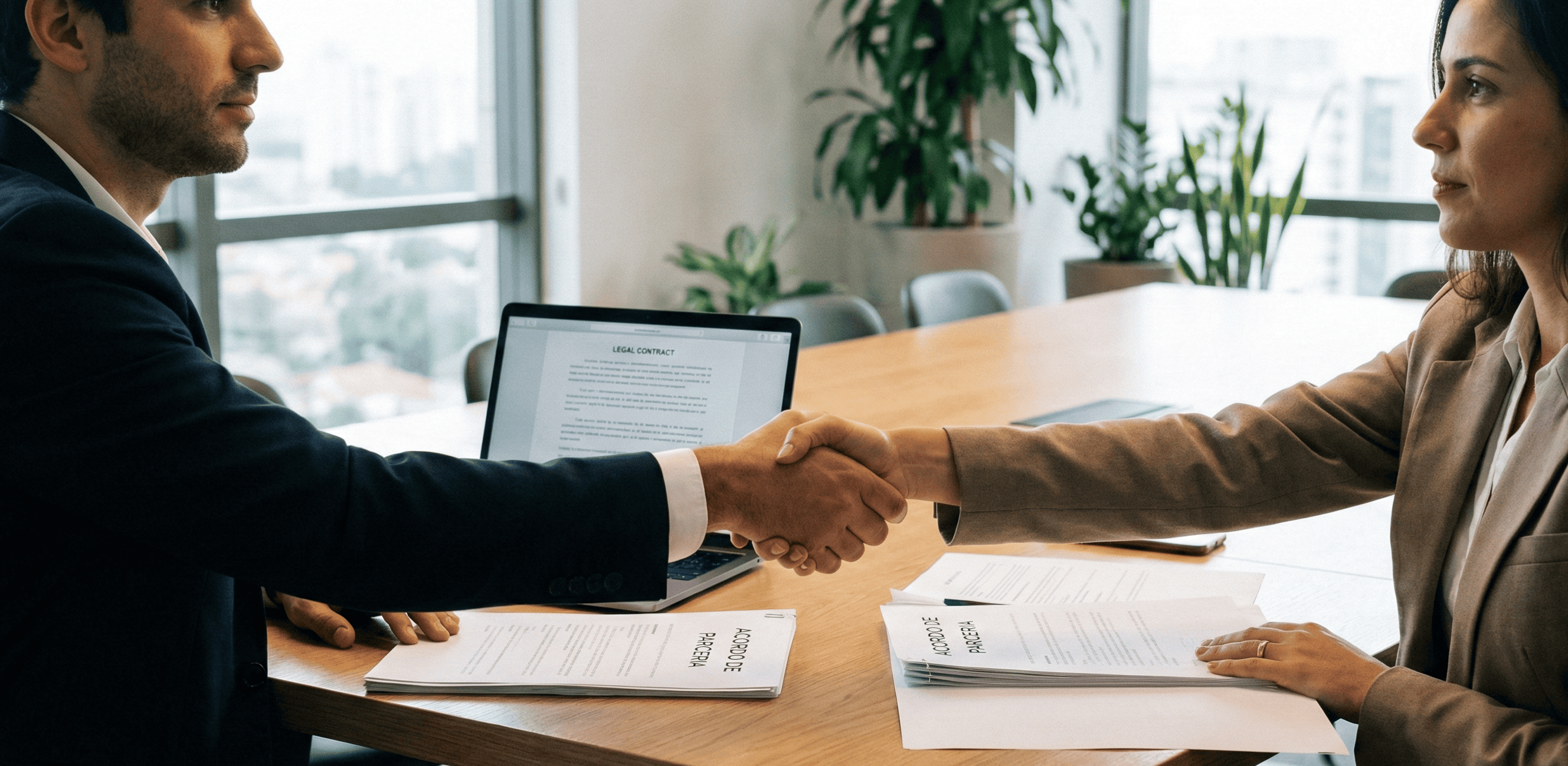 Advogados trabalhando em parceria
